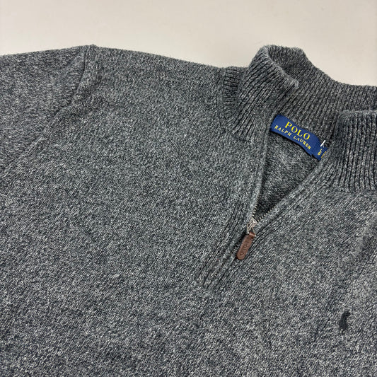 Grey Ralph Lauren Half Zip - Men L - New