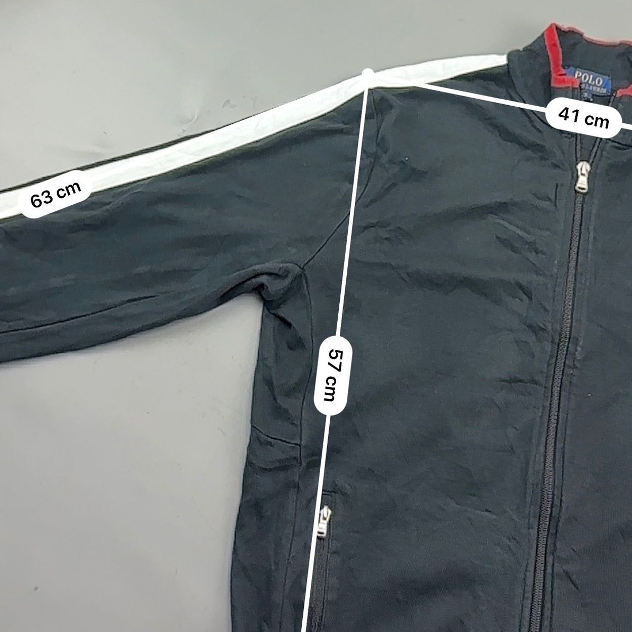 Black Ralph Lauren Zip Vest - Boys XL - Very Good