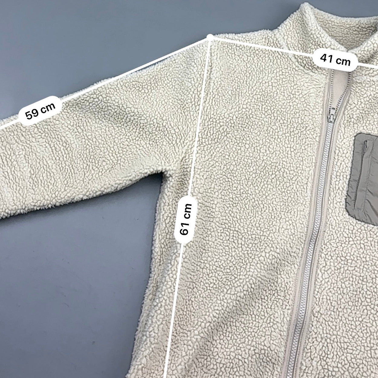 Beige Profuomo Fleece Jacket - Men S - Very Good - Revaleur