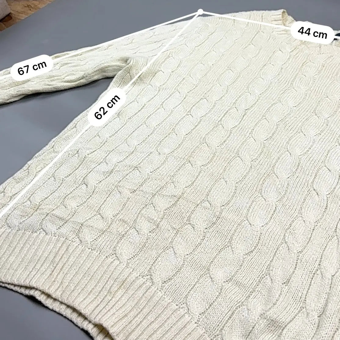 Beige Ralph Lauren Knitted Sweater - S - Excellent Condition - Revaleur