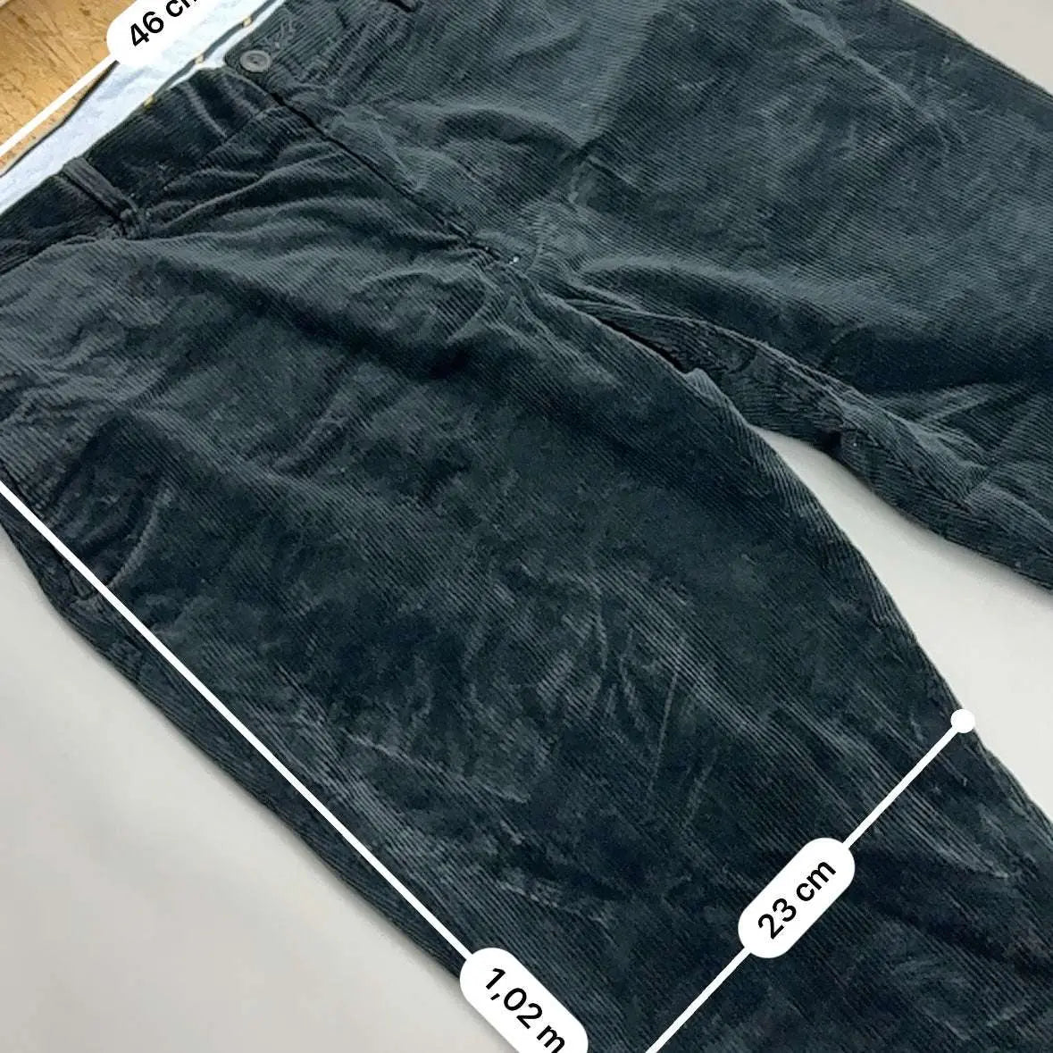 Black Corduroy Trousers Ralph Lauren - W38 - Excellent Condition - Revaleur