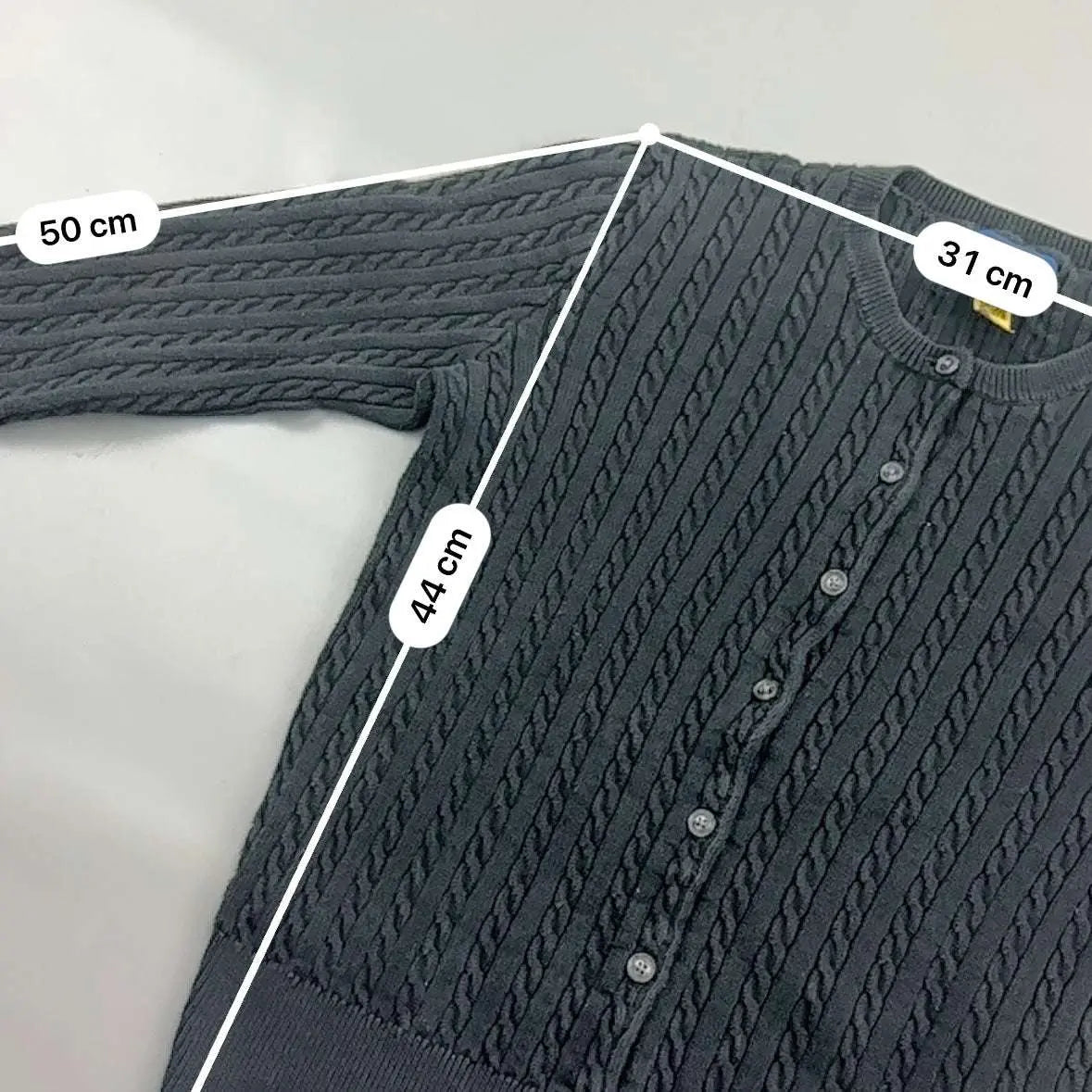 Black Ralph Lauren Knitted Cardigan - XL (Kids) - Very Good - Revaleur