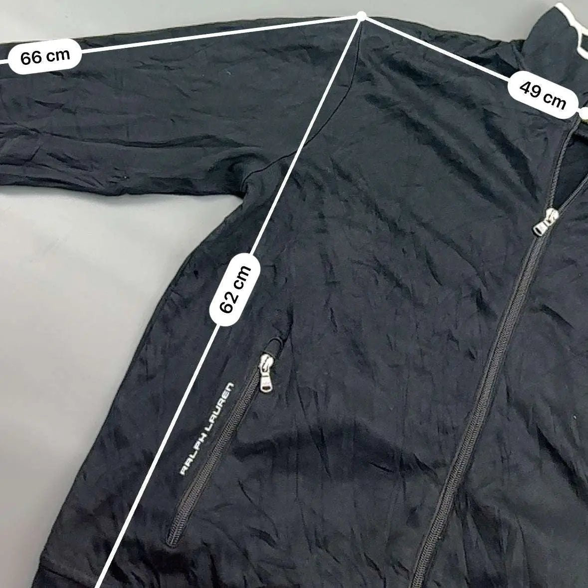 Black Ralph Lauren Zip Vest - L - Very Good - Revaleur