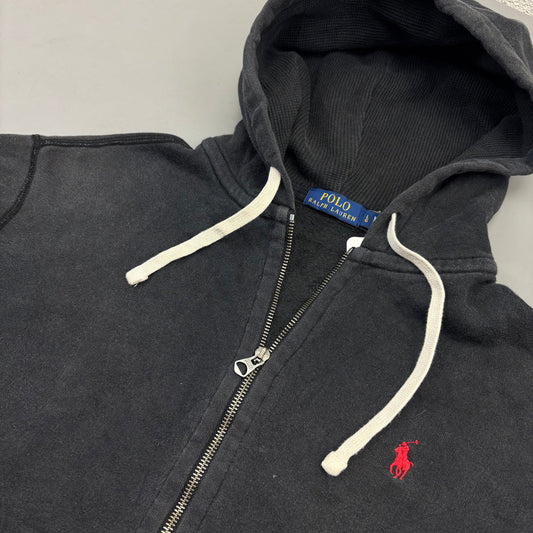 Black Ralph Lauren Zip Vest - Men L - Very Good - Revaleur