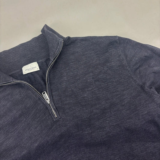 Blue Profuomo Half Zip - Men XL - Very Good - Revaleur