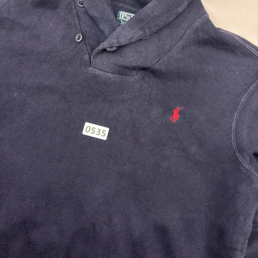 Blue Ralph Lauren Buttoned Sweater - M - Very Good - Revaleur