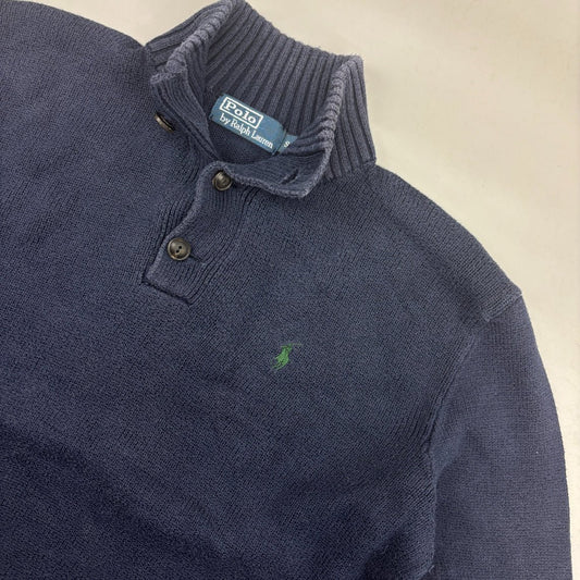 Blue Ralph Lauren Buttoned Sweater - Men S - Very Good - Revaleur