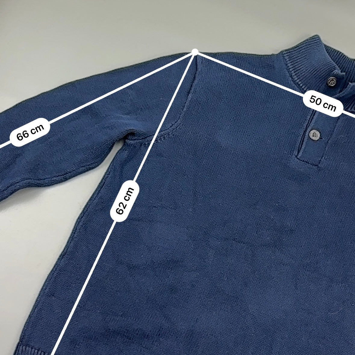 Blue Ralph Lauren Buttoned Sweater - Men XL - Very Good - Revaleur