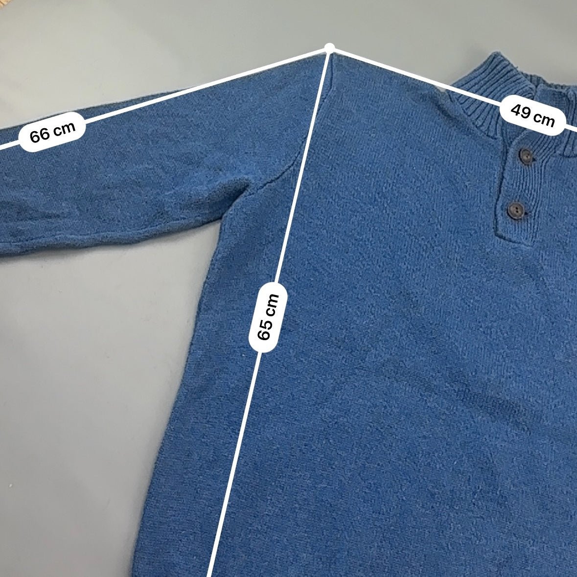 Blue Ralph Lauren Buttoned Sweater - Men XL - Very Good - Revaleur