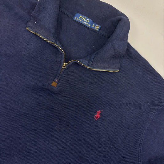 Blue Ralph Lauren Half Zip - Men XL - Very Good - Revaleur