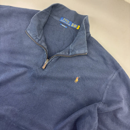 Blue Ralph Lauren Half Zip - Men XXL - Very Good - Revaleur