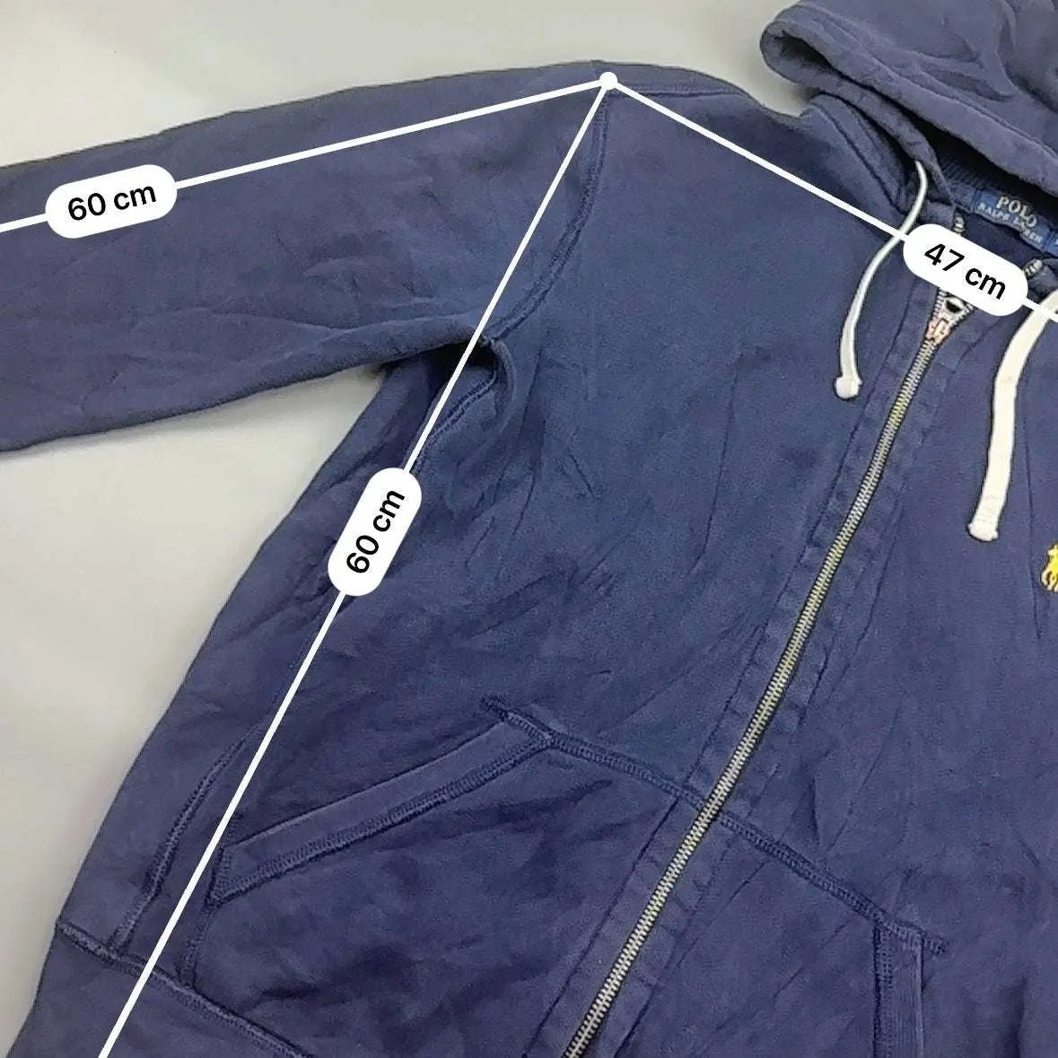 Blue Ralph Lauren Zip Vest - M - Very Good - Revaleur