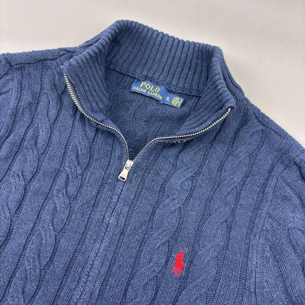 Blue Ralph Lauren Zip Vest - XL - Very Good - Revaleur