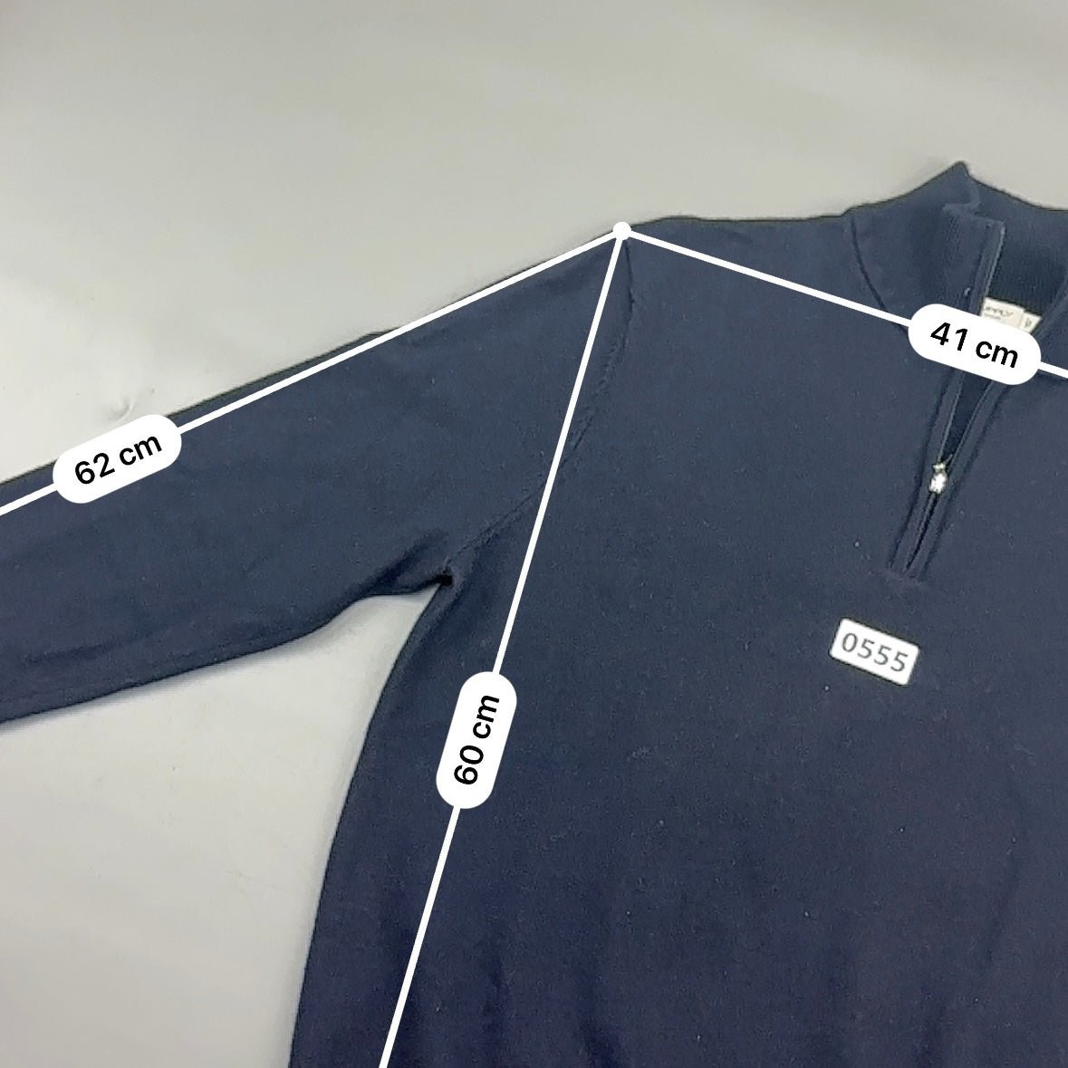 Blue Suitsupply Half Zip - Men M - New - Revaleur