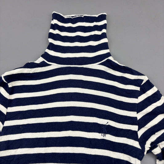 Blue/White Ralph Lauren Turtleneck - Women M - Very Good - Revaleur