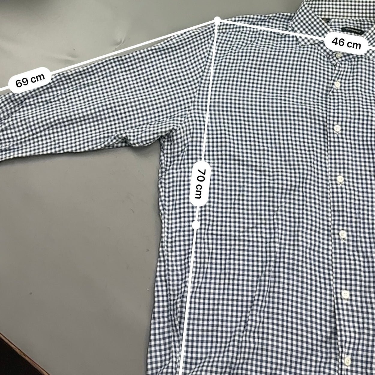 Blue/White Suitsupply Shirt - Men 43 - Very Good - Revaleur