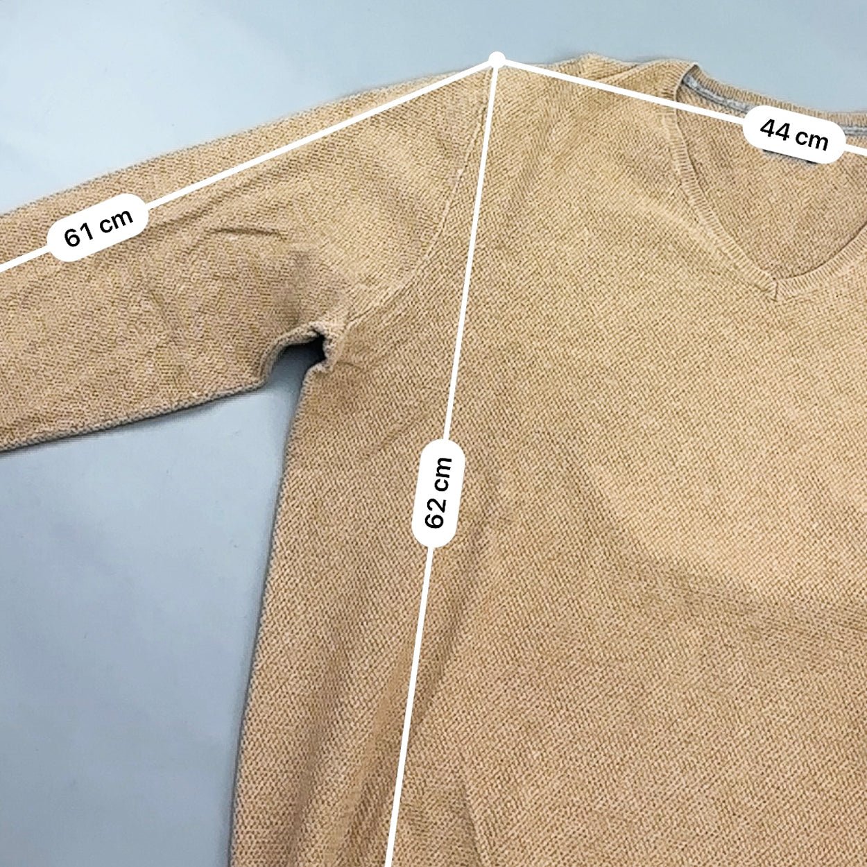 Brown Massimo Dutti V - neck Sweater - Men XL - Very Good - Revaleur