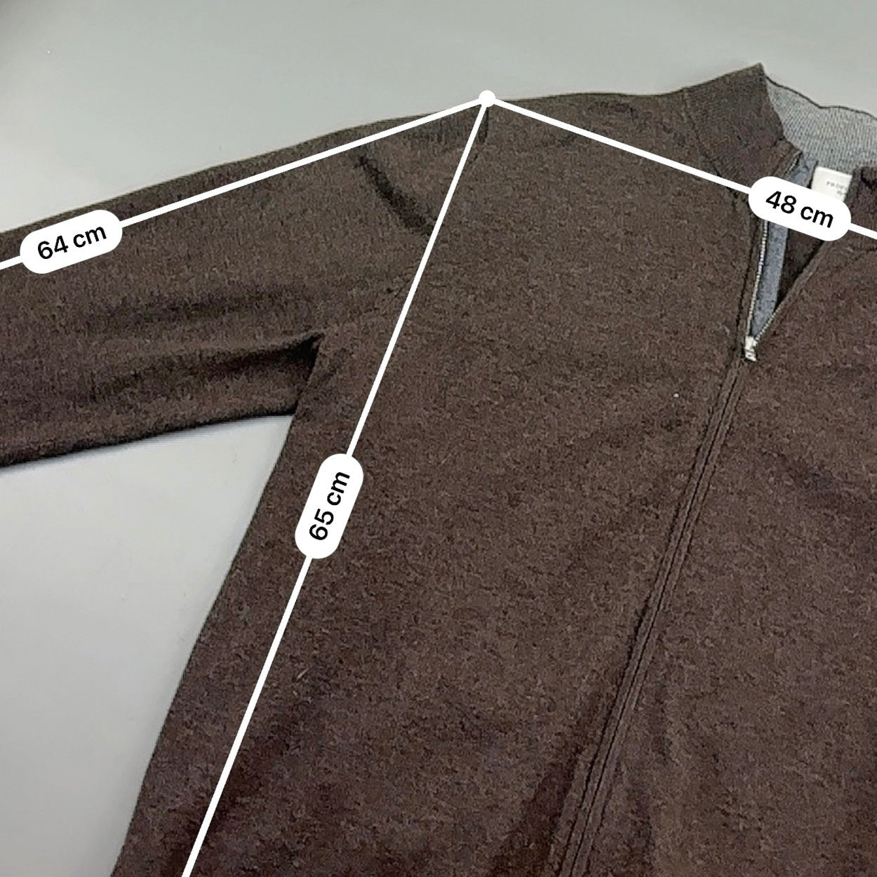 Brown Profuomo Zip Vest - Men XL - Very Good - Revaleur