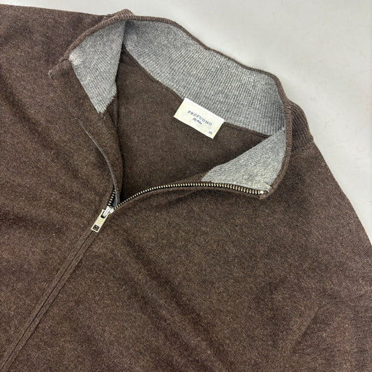 Brown Profuomo Zip Vest - Men XL - Very Good - Revaleur
