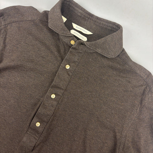 Brown Suitsupply Longsleeve Polo Shirt - Men 40 - Very Good - Revaleur