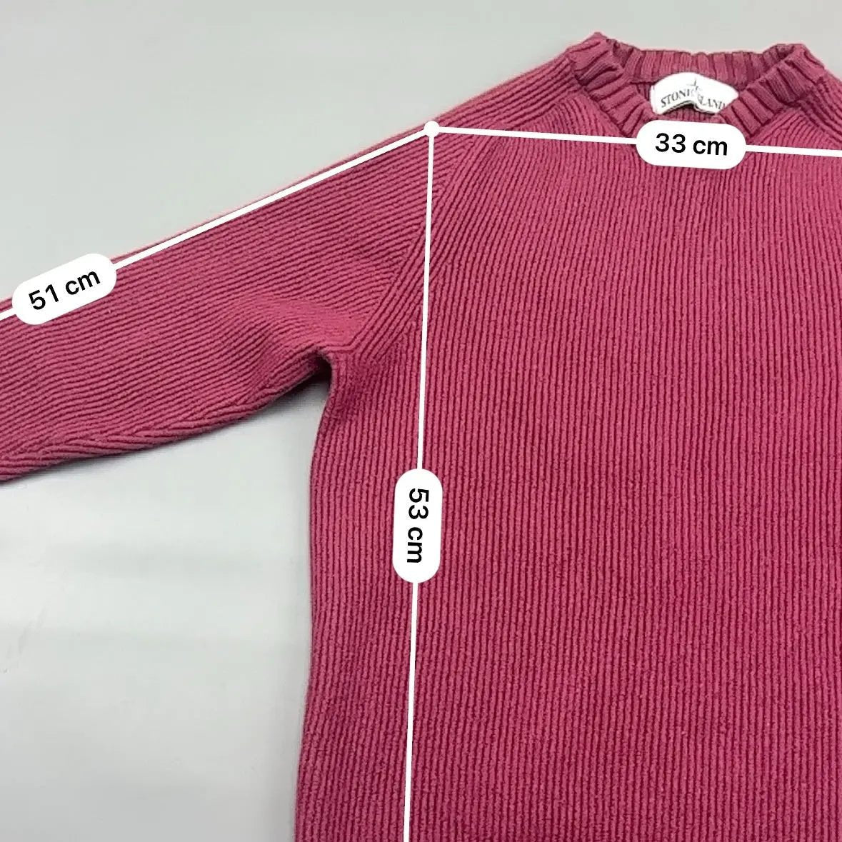 Burgundy Authentic Stone Island Knitted Jumper - S - New, Never Worn - Revaleur