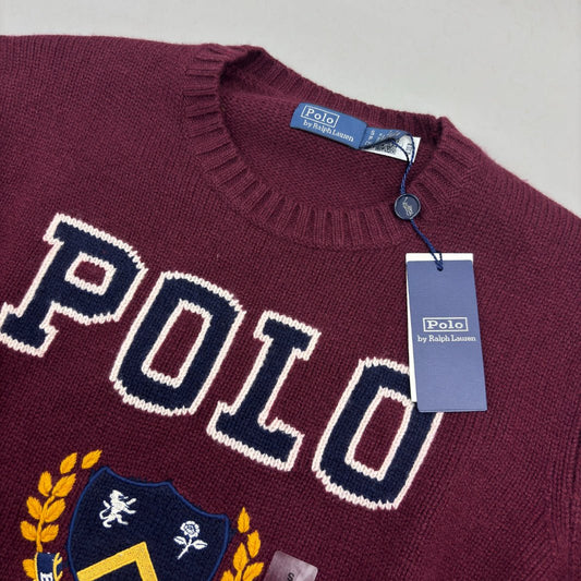 Burgundy Ralph Lauren Knitted Sweater - Women S - New With Tags - Revaleur