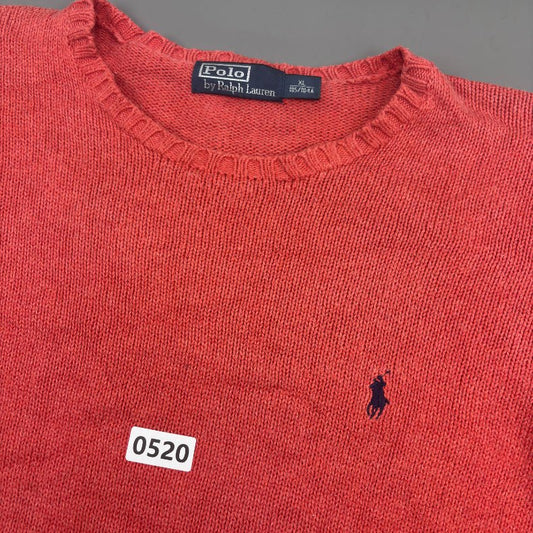 Coral Ralph Lauren Knitted Sweater - XL - Very Good - Revaleur