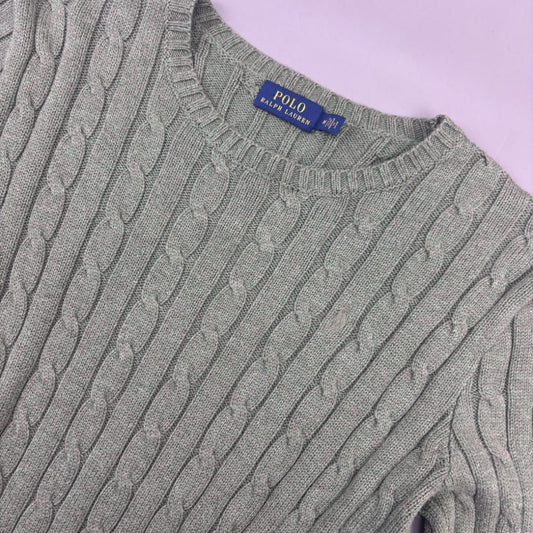 Dark Green Ralph Lauren Knitted Sweater - Women S - Very Good - Revaleur