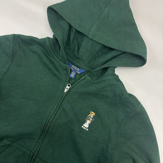 Dark Green Ralph Lauren Zip Vest - Boys M - Very Good - Revaleur