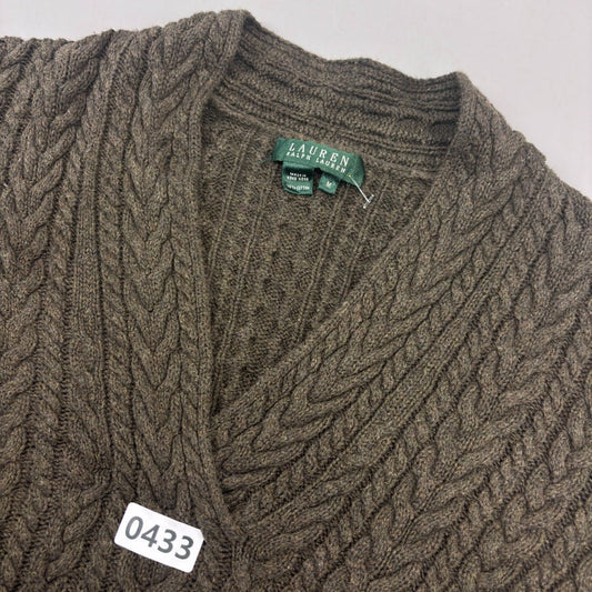 Green Ralph Lauren V - neck Sweater - Women M - Very Good - Revaleur