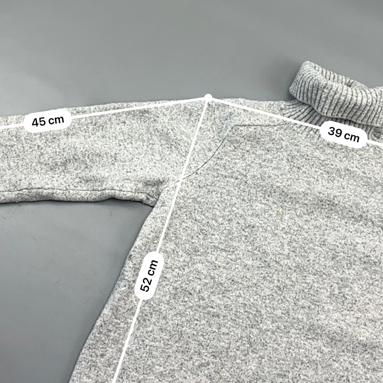 Grey Massimo Dutti Turtleneck - Women L - Very Good - Revaleur