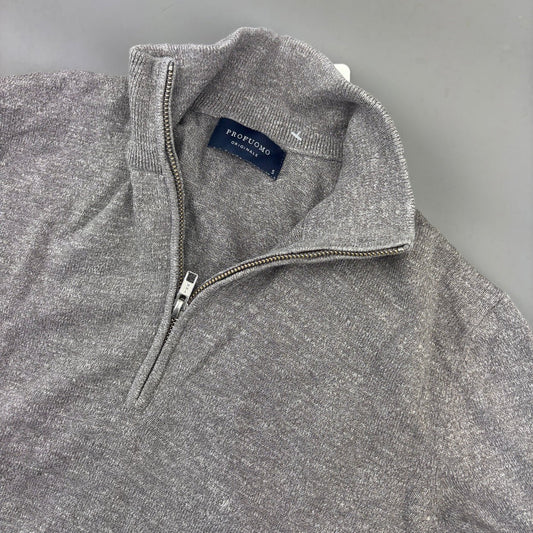 Grey Profuomo Half Zip - Men S - Very Good - Revaleur