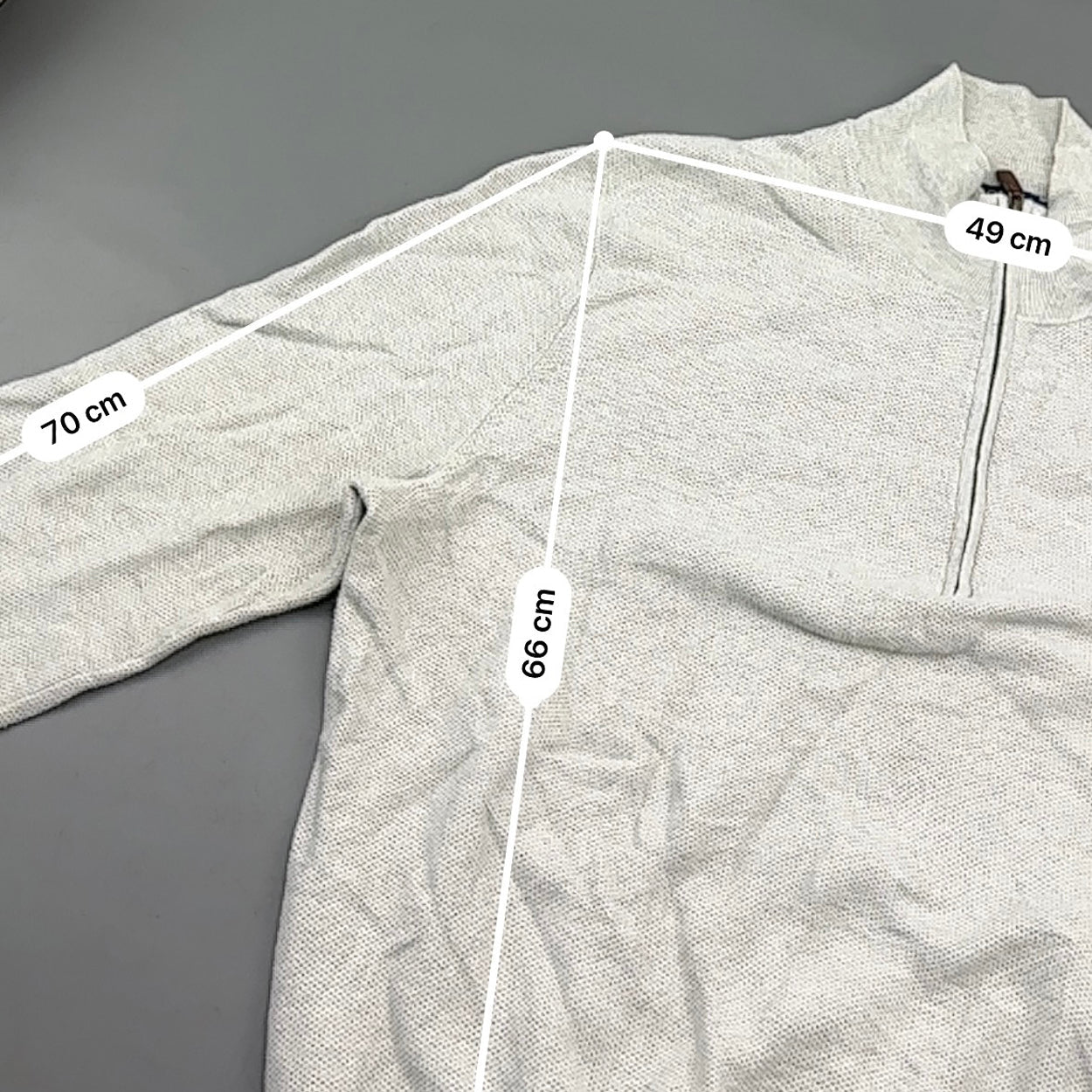 Grey Ralph Lauren Half Zip - Men XXL - Very Good - Revaleur