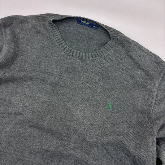 Grey Ralph Lauren Knitted Sweater - Men XXL - Very Good - Revaleur