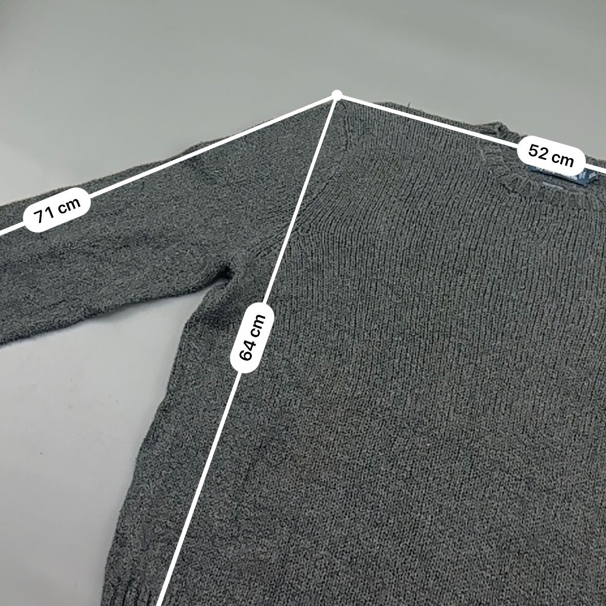 Grey Ralph Lauren Knitted Sweater - Men XXL - Very Good - Revaleur