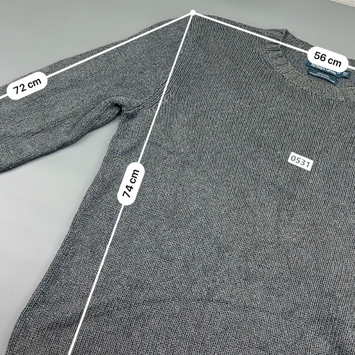 Grey Ralph Lauren Knitted Sweater - XL - Very Good - Revaleur