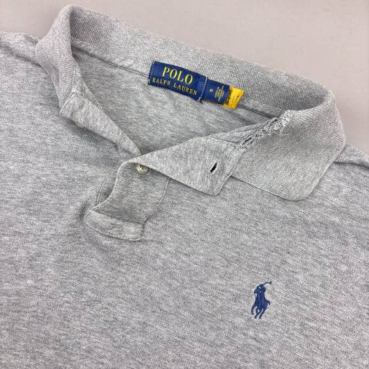 Grey Ralph Lauren Polo Shirt - Men M - Very Good - Revaleur