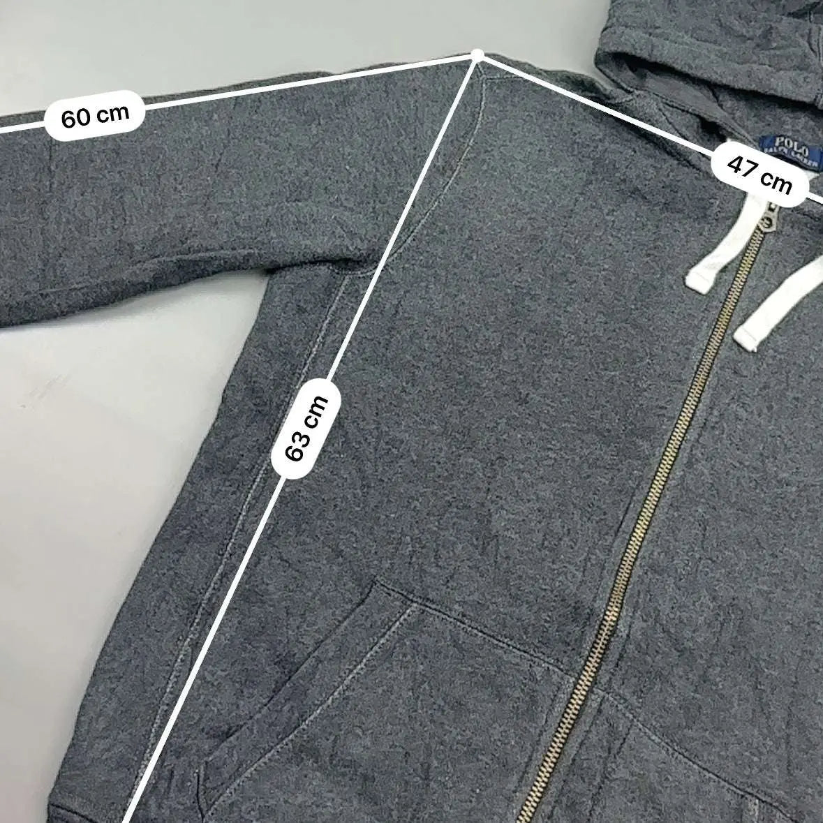 Grey Ralph Lauren Zip Vest - Men L - Very Good - Revaleur