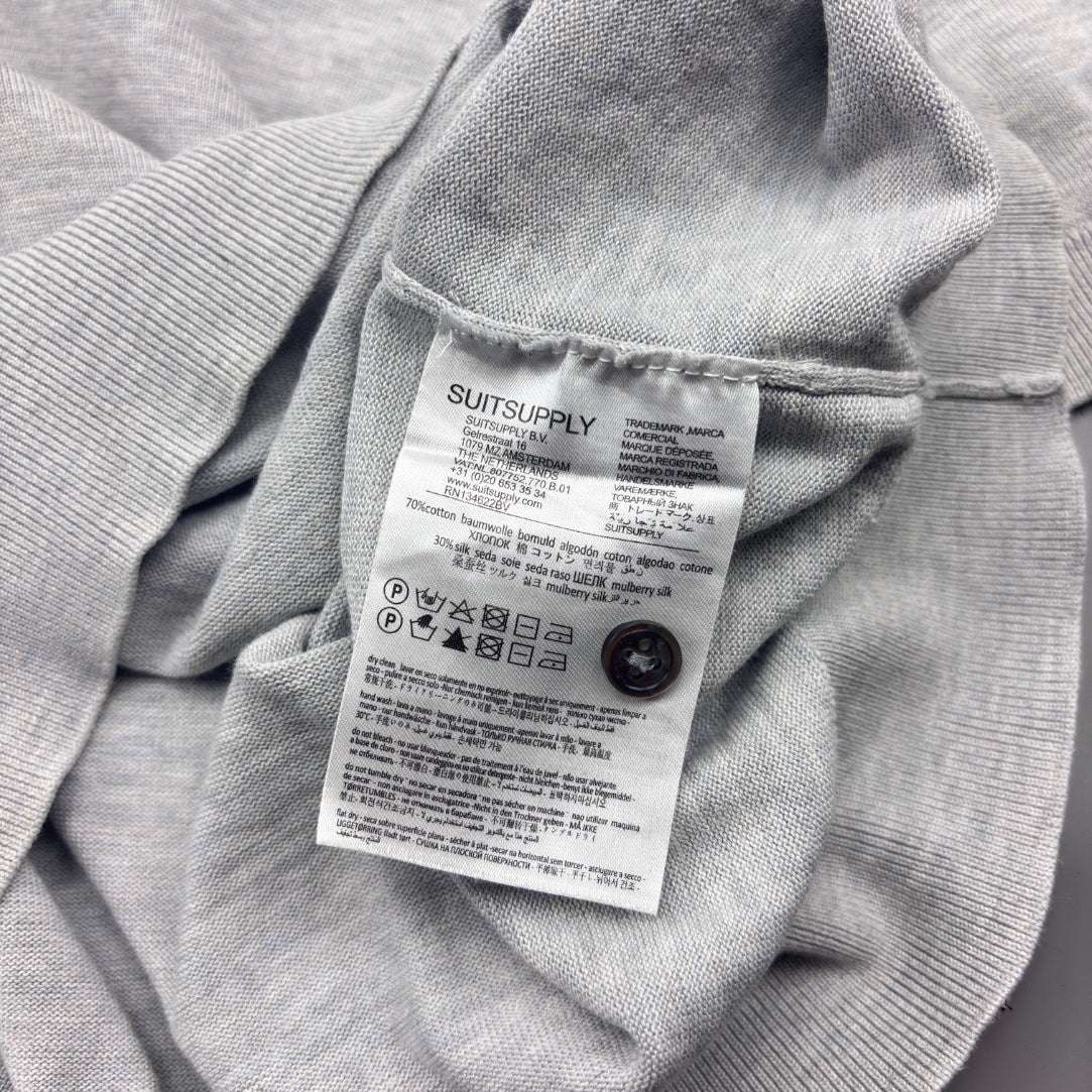 Grey Suitsupply Polo Shirt - Men L - Very Good - Revaleur