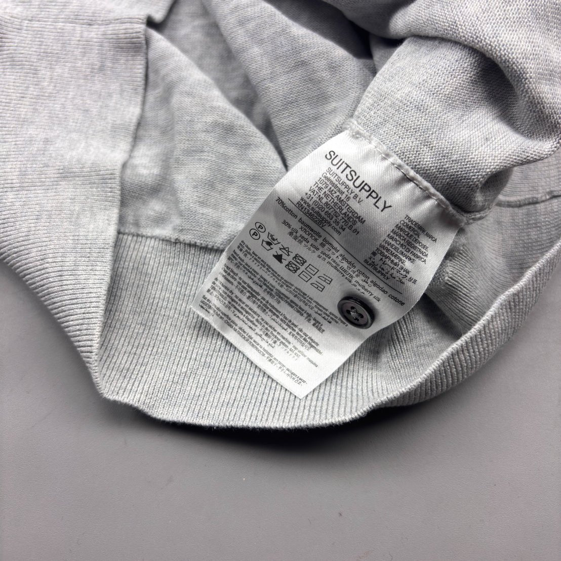 Grey Suitsupply Polo Shirt - Men M - New - Revaleur