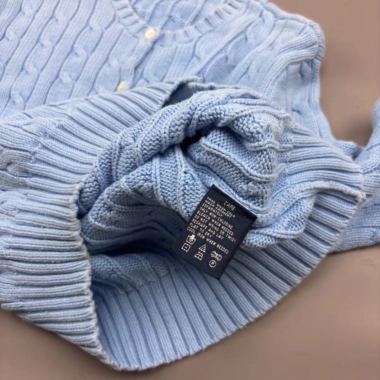 Light Blue Ralph Lauren Cardigan - M (Kids) - New, Never Worn - Revaleur