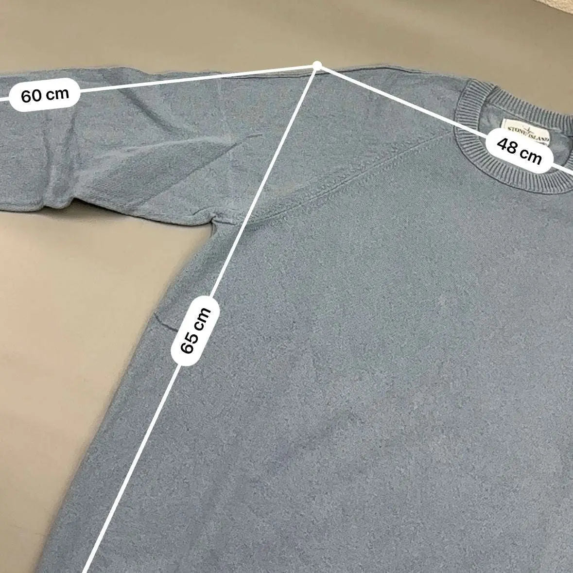 Light Blue Stone Island Jumper - Men XL - Very Good - Revaleur