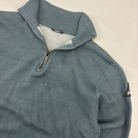 Navy Denham Half Zip - Men M - Very Good - Revaleur