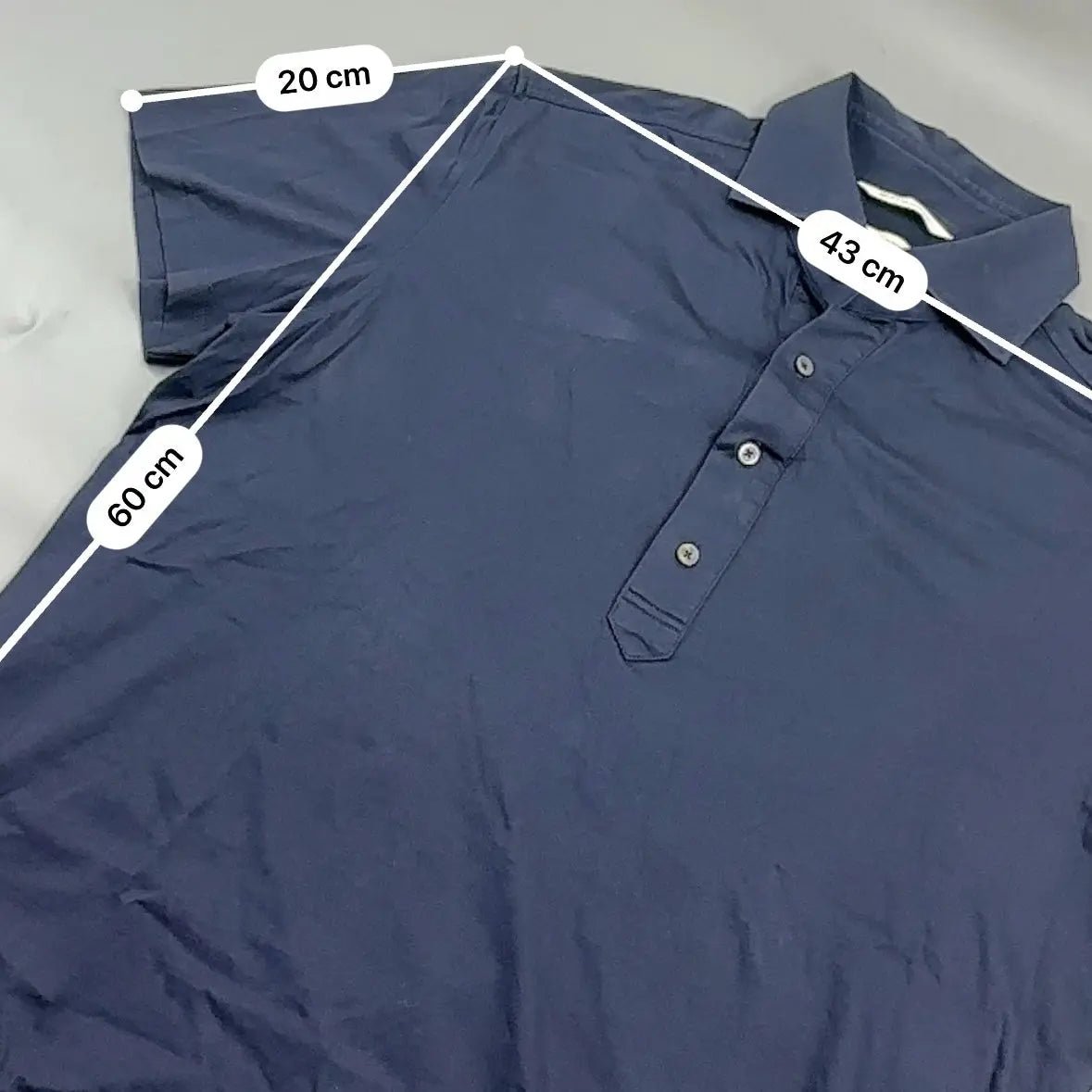 Navy Polo Shirt Suitsupply – L/W42 - Excellent Condition - Revaleur