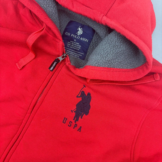 Red Polo Assassin Fleece Jacket - Men L - Very Good - Revaleur