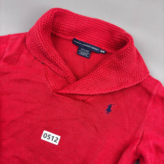 Red Ralph Lauren Buttoned Sweater - M - Very Good - Revaleur