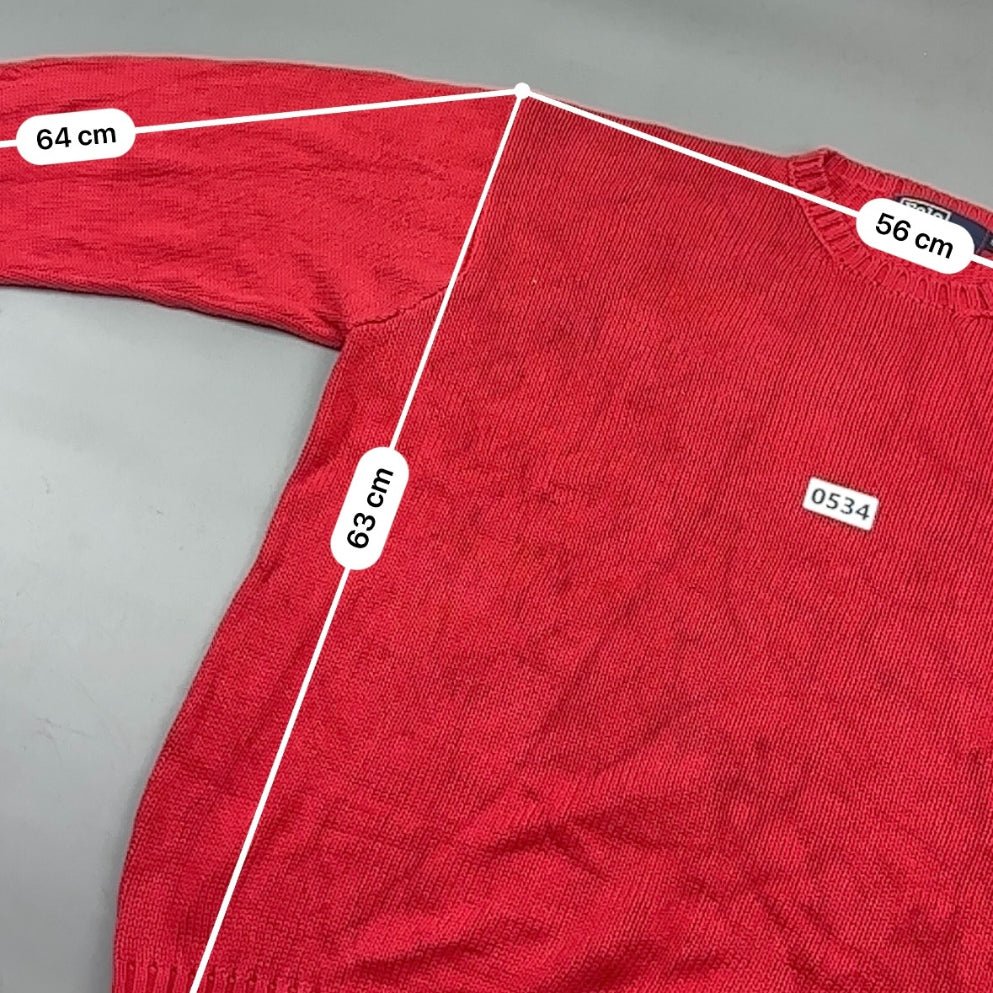 Red Ralph Lauren Knitted Sweater - L - Very Good - Revaleur