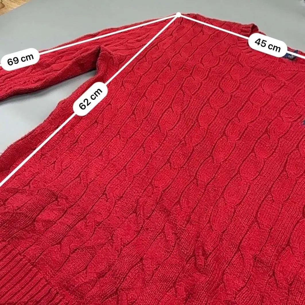 Red Ralph Lauren Knitted Sweater - M - New, Never Worn - Revaleur