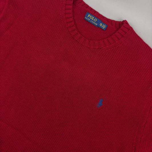 Red Ralph Lauren Knitted Sweater - Men XXL - Very Good - Revaleur
