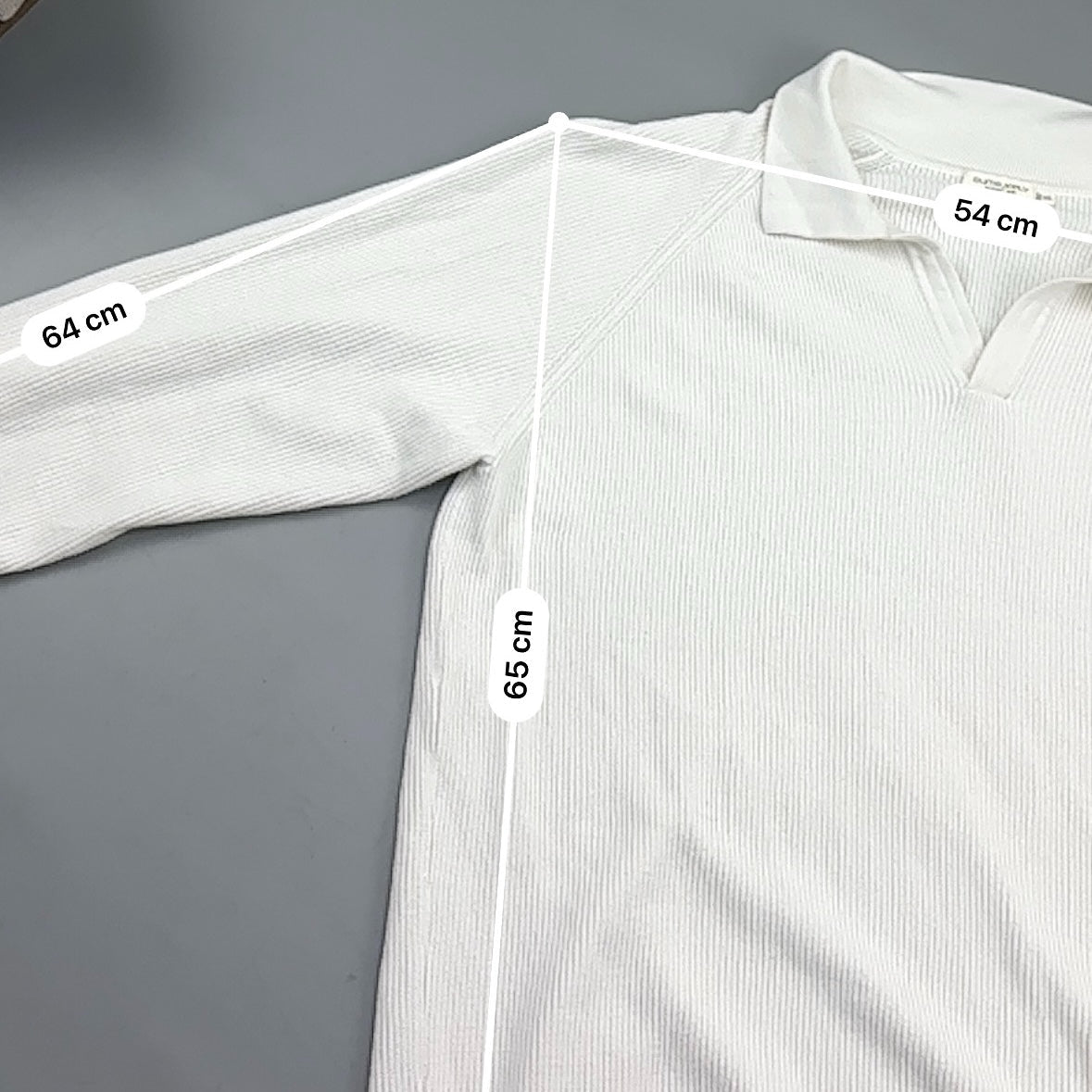 White Suitsupply Longsleeve Polo Shirt - Men XXL - Very Good - Revaleur